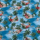 100% Cotton Poplin Hawaiian Palm Trees Hawaii Island Tropical 45”