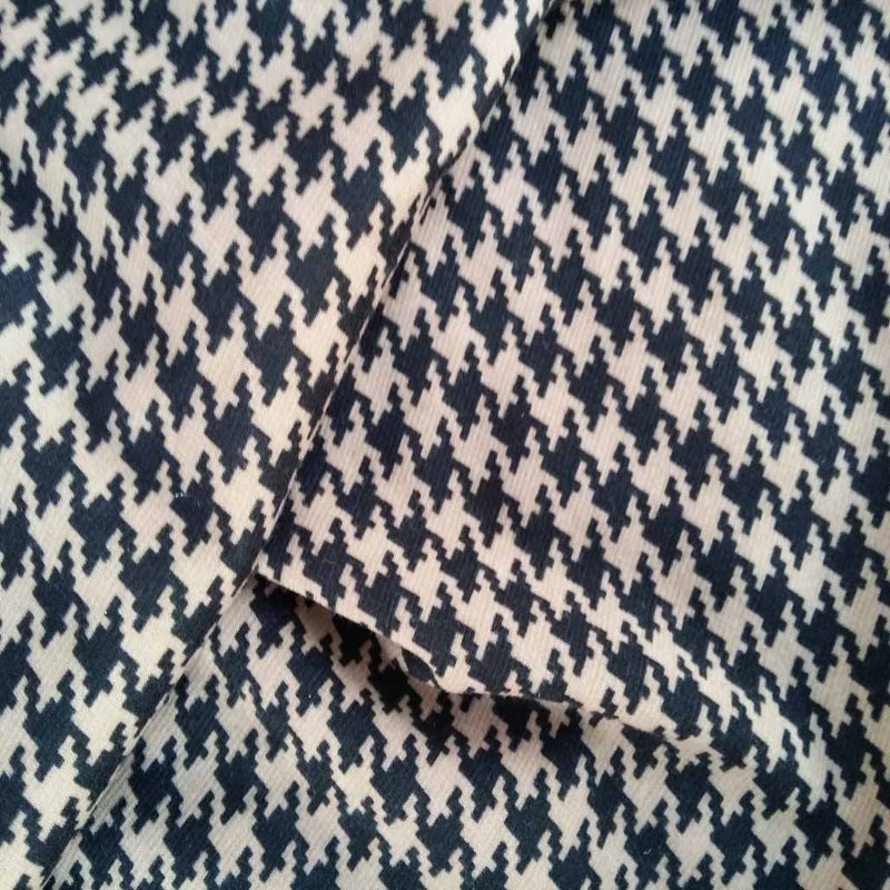 Dogtooth Jersey Stretch Spandex Fabric