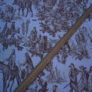 Toile De Jouy Vintage Print Furnishing Fabric, Brown/White
