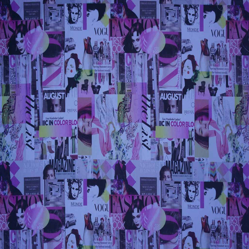 Vogue Magazine Print Digital Furnishing Fabric