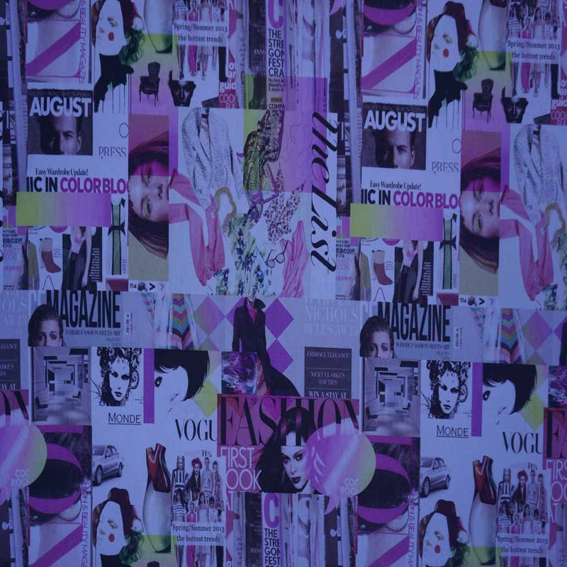 Vogue Magazine Print Digital Furnishing Fabric