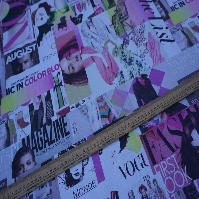 Vogue Magazine Print Digital Furnishing Fabric