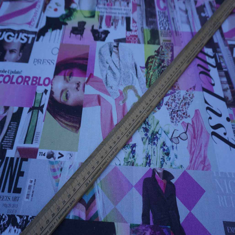 Vogue Magazine Print Digital Furnishing Fabric