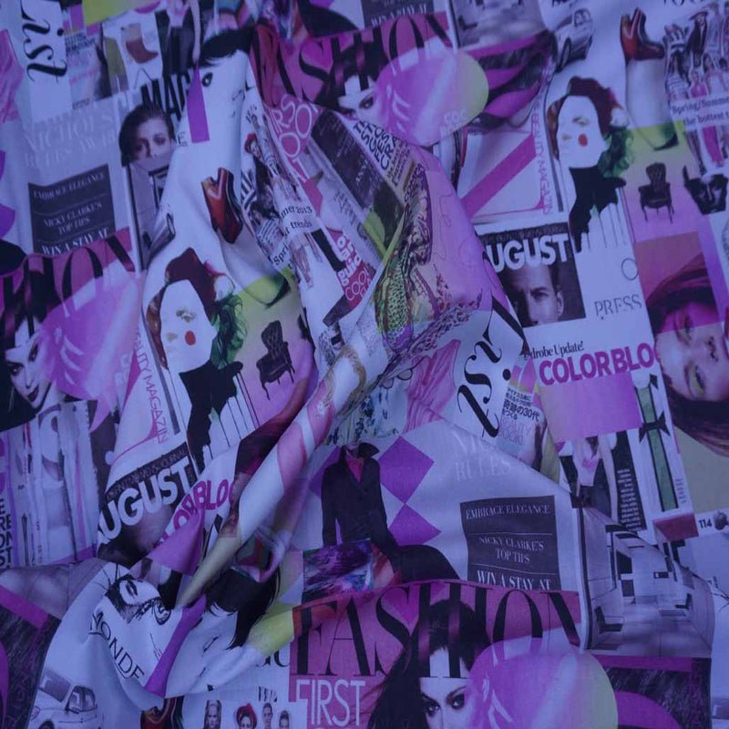 Vogue Magazine Print Digital Furnishing Fabric