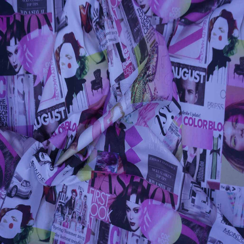Vogue Magazine Print Digital Furnishing Fabric