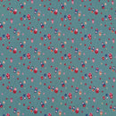 Russian Dolls Print Cotton Poplin Dress Fabric, Mint