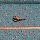 Russian Dolls Print Cotton Poplin Dress Fabric, Mint