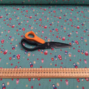 Russian Dolls Print Cotton Poplin Dress Fabric, Mint