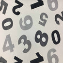 Large Numbers Print Popart Furnishing Fabric
