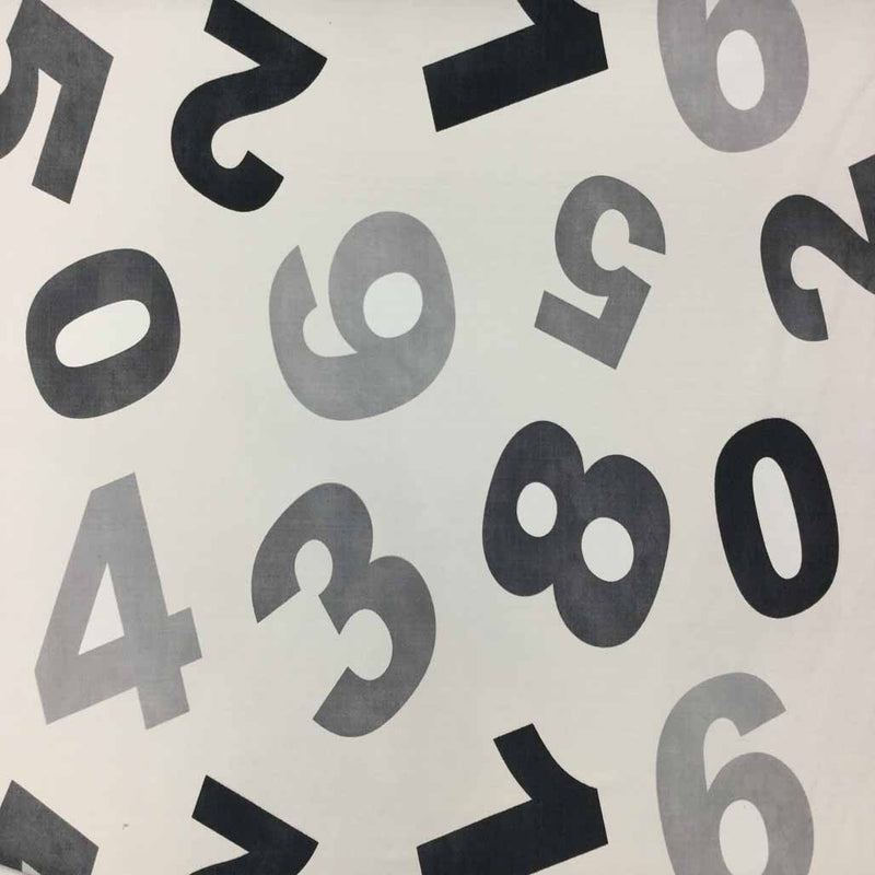 Large Numbers Print Popart Furnishing Fabric