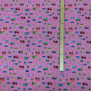 Happy Driving Kids Polycotton Fabric, Pink