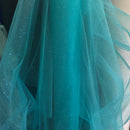 Stardust Glitter Tulle Fabric, Tiffany Blue
