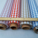 Small Gingham Checks PVC Oilcloth Fabric Printed Tablecloth