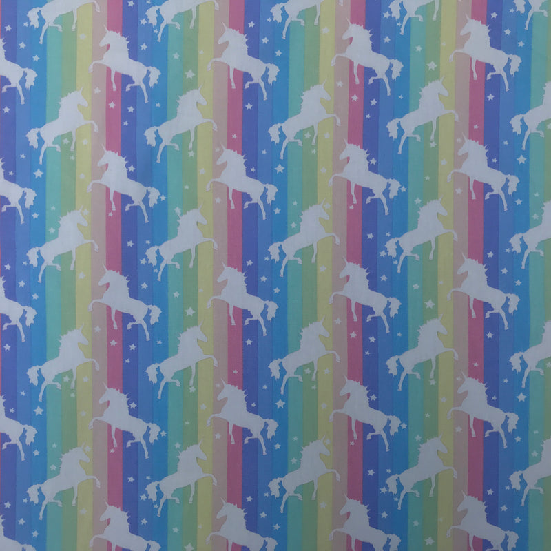 Rainbow Flag Unicorn Rose & Hubble Cotton Poplin Fabric