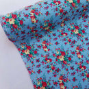 Viscose Roses Floral Fabric, Sky Blue