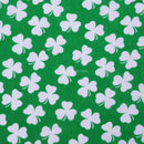 Irish Shamrock Saint Patrick's Day Polycotton Fabric, Green