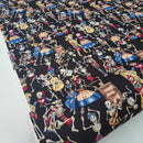 Day Of The Dead Skeletons Cotton Poplin Fabric