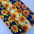 Large Sunflowers Cotton Poplin Dress Fabric