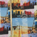 Los Angeles Hollywood Print Cotton Fabric