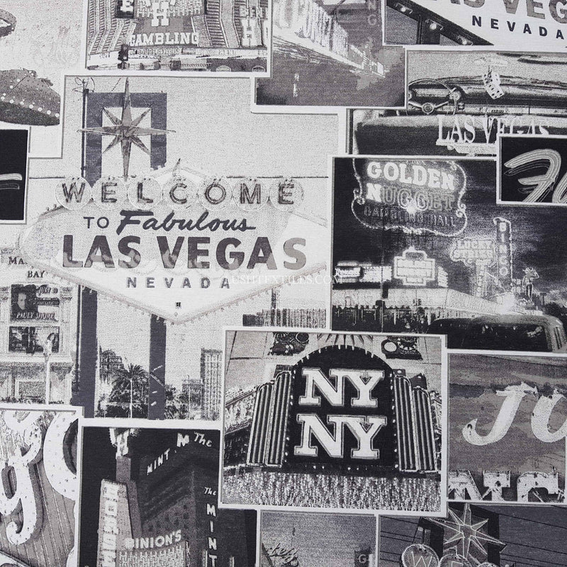 Las Vegas Nevada Print Cotton Fabric
