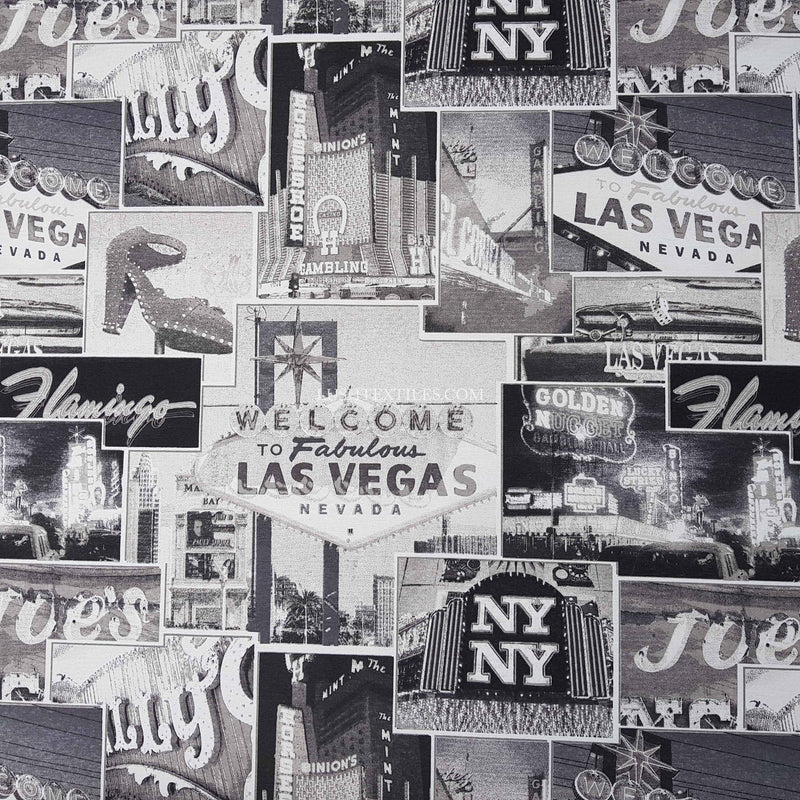 Las Vegas Nevada Print Cotton Fabric