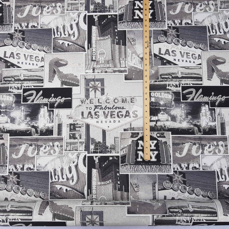 Las Vegas Nevada Print Cotton Fabric