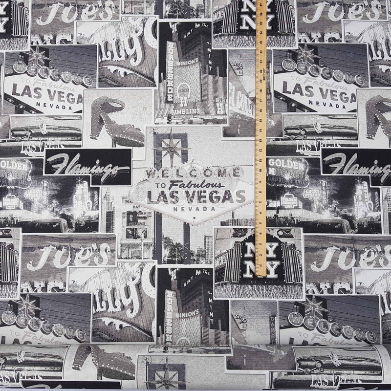 Las Vegas Nevada Print Cotton Fabric
