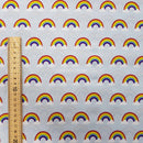 Rainbow In Clouds Cotton Craft Fabric, Sky