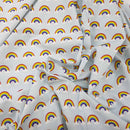 Rainbow In Clouds Cotton Craft Fabric, Sky
