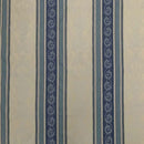 Striped Aztec Curtain Brocade Fabric 140cm, Blue/Yellow