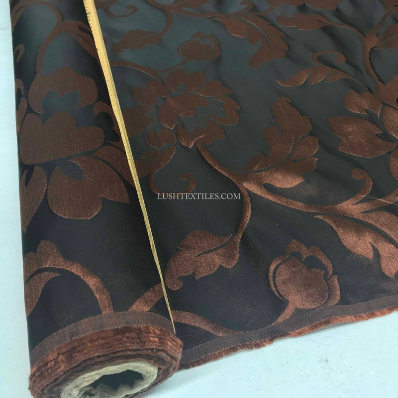 Premium Daisy Floral Flowers Curtain Brocade Fabric 140cm