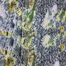 Animal Skin Print Satin, Yellow/Green