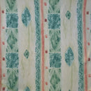 Abstract Aztec Printed Vintage Cotton Fabric 140cm, Cream/Green