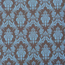 Duck Egg Damask Curtain Brocade Fabric 140cm, Brown