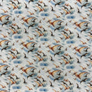 Jurassic Pterodactyl Dinosaurs 100% Cotton Craft Fabric 140cm, Sky