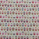 100% Cotton Poplin Fabric Russian Dolls Rose & Hubble 45”