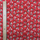 Weihnachtsglocken Weihnachtsdruck Baumwollstoff, Rot