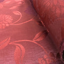 Brown Floral Upholstery Curtain Brocade Fabric 140cm