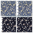 Floral Flowers Rose & Hubble Cotton Poplin Fabric