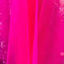Flo Cerise DRESS NET Holes Stiff NYLON Tutu Tulle Fabric Underskirt 150 Cm Wide