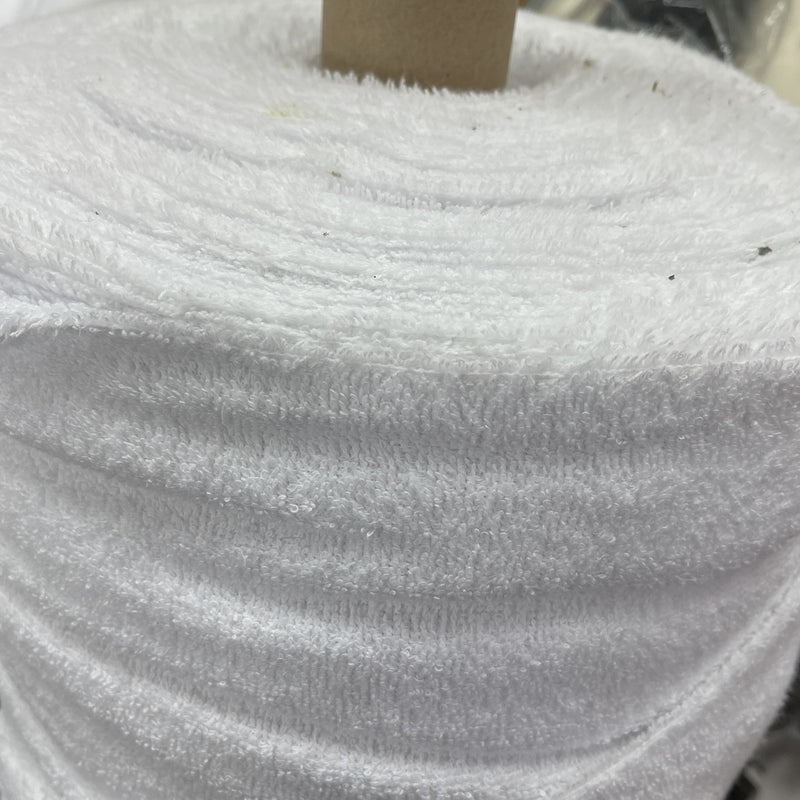 Doppelseitiges Frottee aus Baumwolle, Weiß