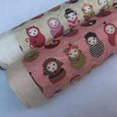 100% Cotton Poplin Fabric Russian Dolls Rose & Hubble 45”