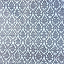 By the Metre Black Damask PVC Printed Tablecloth, White