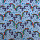 100% Cotton Poplin Fabric Rainbow Unicorns Rose & Hubble 45”