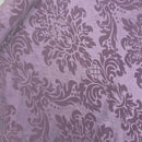 Damask Velvet Flock Taffeta Fabric, Aubergine