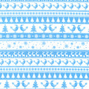 Fairisle Christmas Jumper Xmas Polycotton Fabric 45", Blue