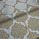 Damask Curtain Fabric Curtain Brocade 140cm, Cream/Beige
