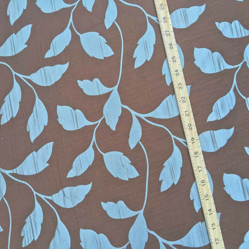Felix Leaves Floral Curtain Brocade Fabric 140cm