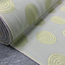 Spotted Circles Curtain Brocade Upholstery Fabric 140cm, Green