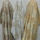 Damask Pearl Sequin Satin Dress Cotton Curtain Brocade Fabric 140cm
